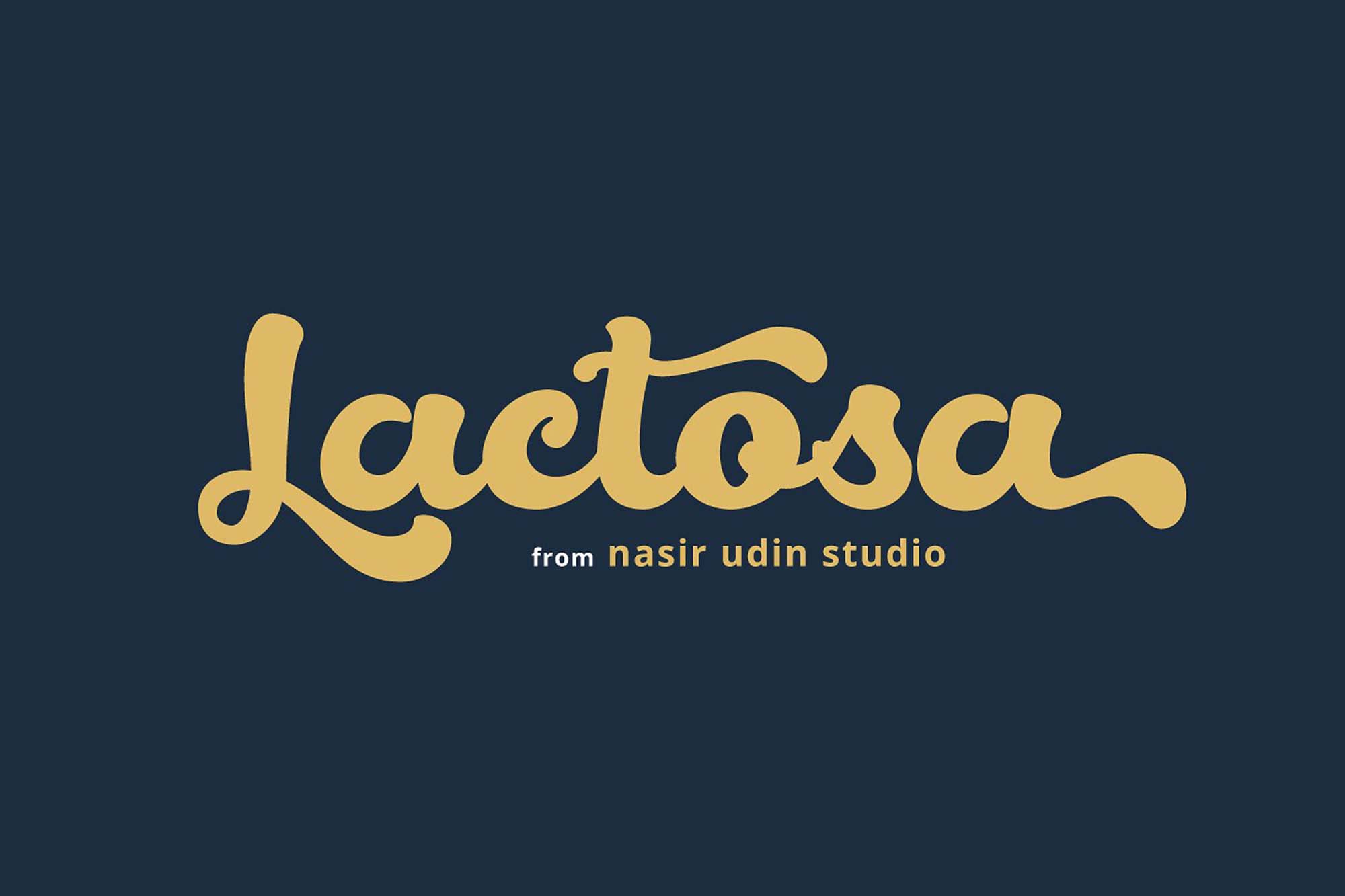 Download Lactosa Script Font Free - Unique Handwritten Style