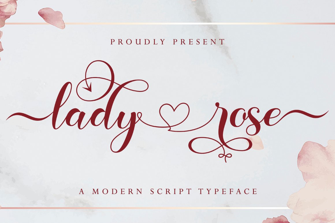 Скачайте шрифт Lady Rose Script - изысканная каллиграфия бесплатно