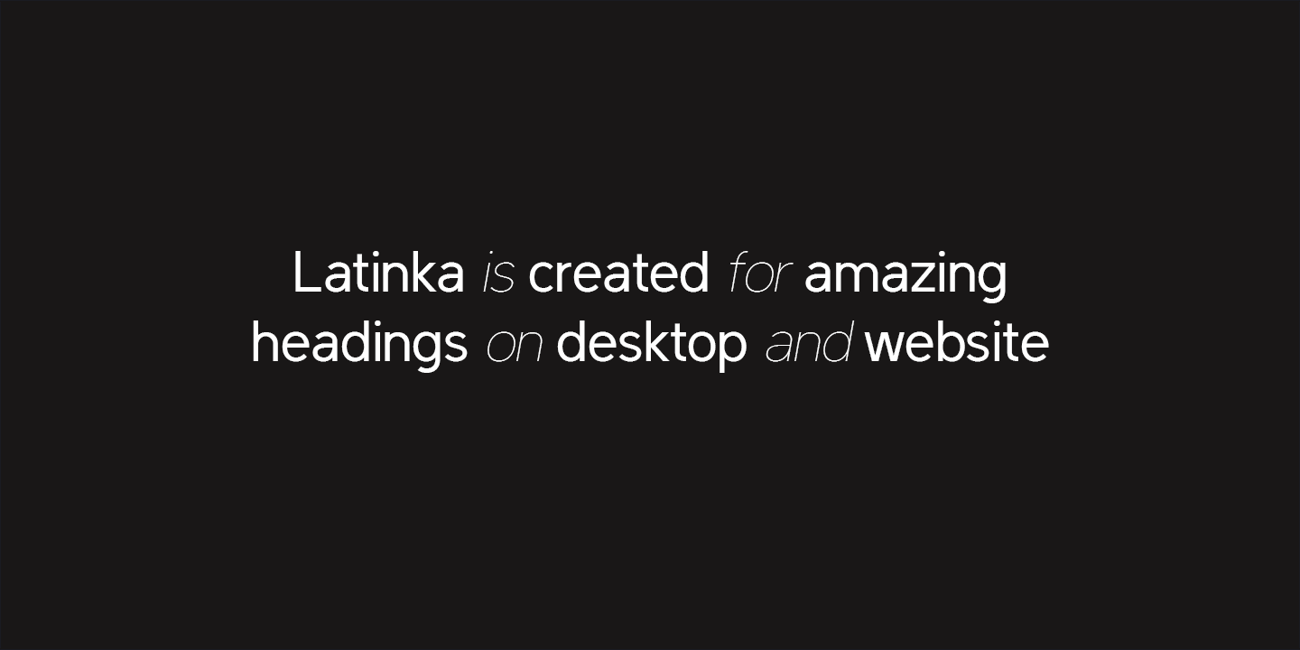 Download Latinka Font Free - Stylish and Versatile Typeface