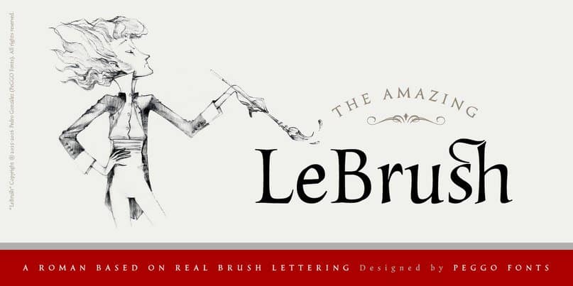 Download LeBrush Font Free - Stylish Handwritten Elegance