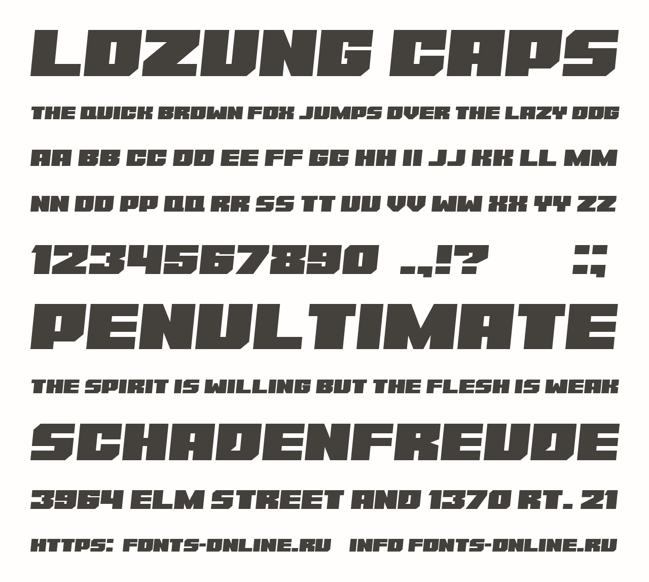 Download Lozung Caps Black Font Free - Bold & Stylish Design