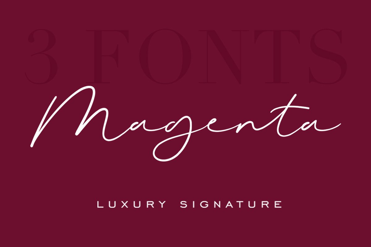 Скачайте бесплатно шрифт Magenta 3 Luxury Signature - элегантный стиль