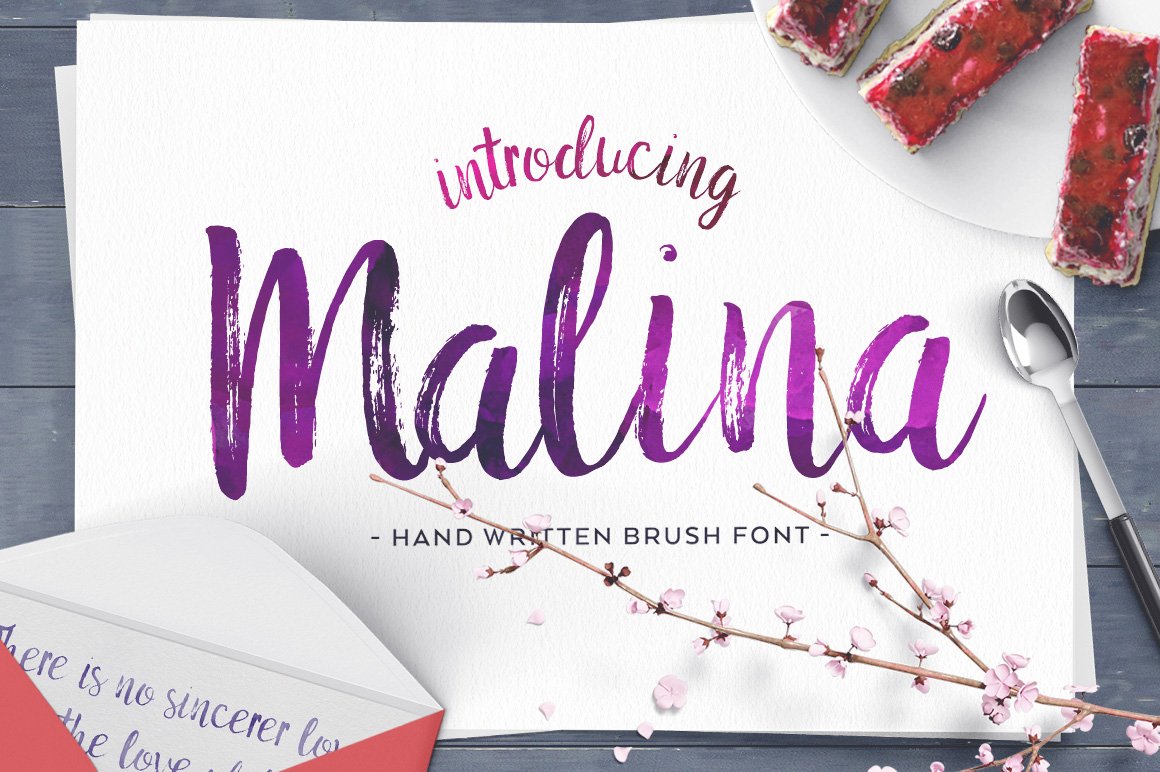 Download Malina Brush Font Free - Expressive Handwritten Style