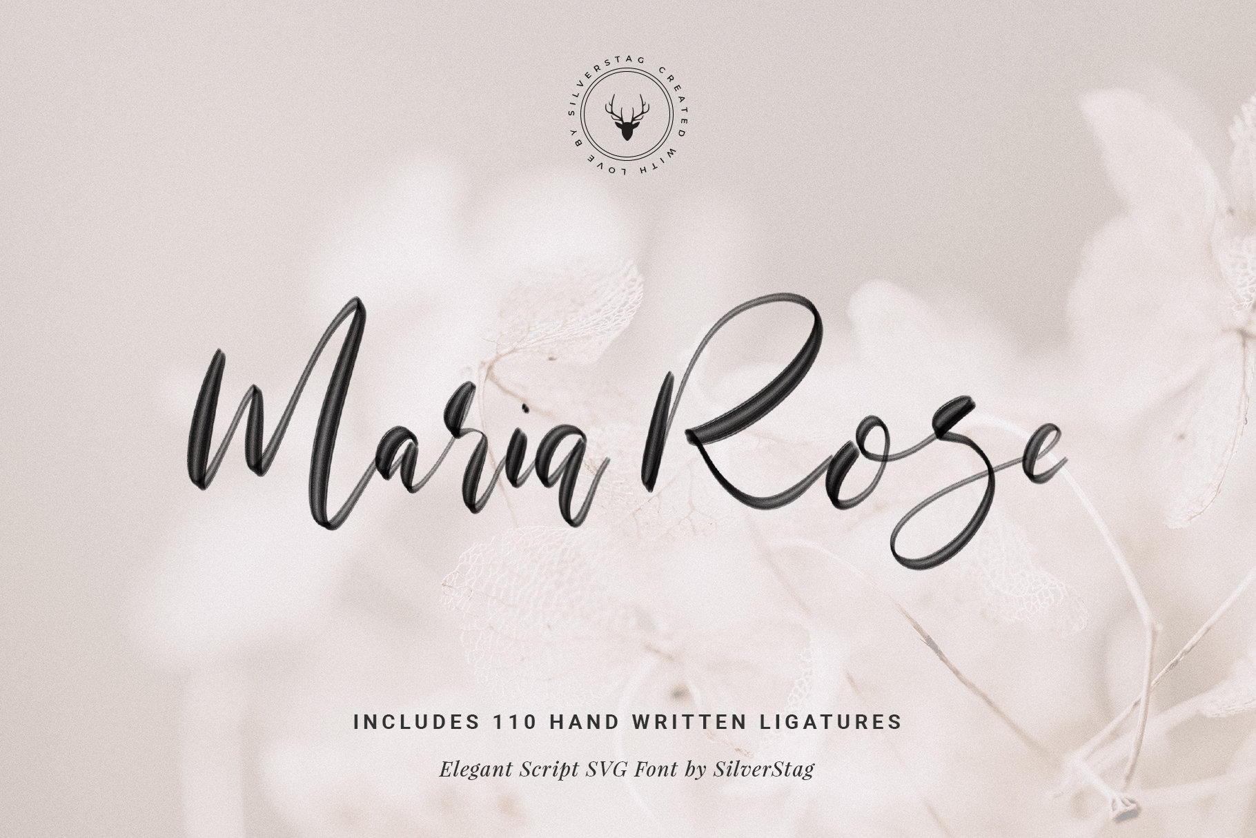 Скачайте бесплатно шрифт Maria Rose - изысканный и стильный