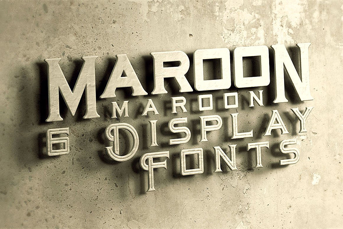 Kostenloser Download der Maroon Vintage Style Schriftart - Nostalgischer Charme