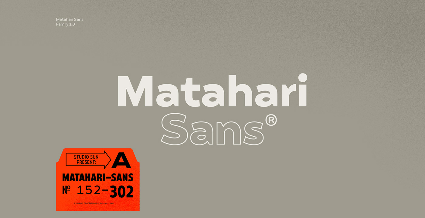 Скачайте шрифт Matahari Sans - современный sans-serif стиль бесплатно