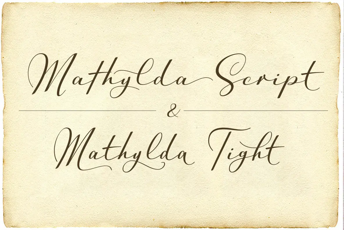 Free Mathylda Script Font Download - Elegant Handwritten Style