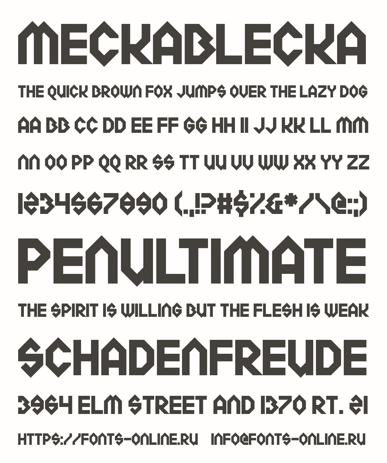 Download Meckablecka Font Free - Unique Display Style