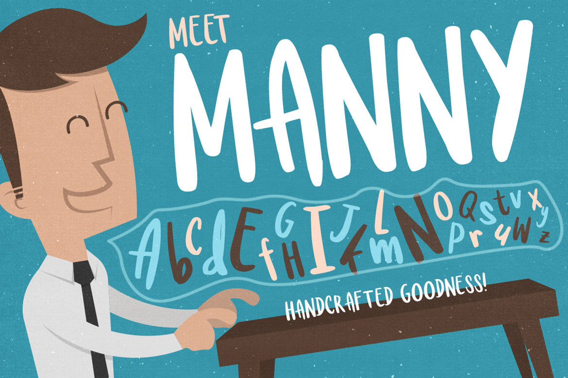 Download Meet Manny Typeface Free - Fun, Playful Design