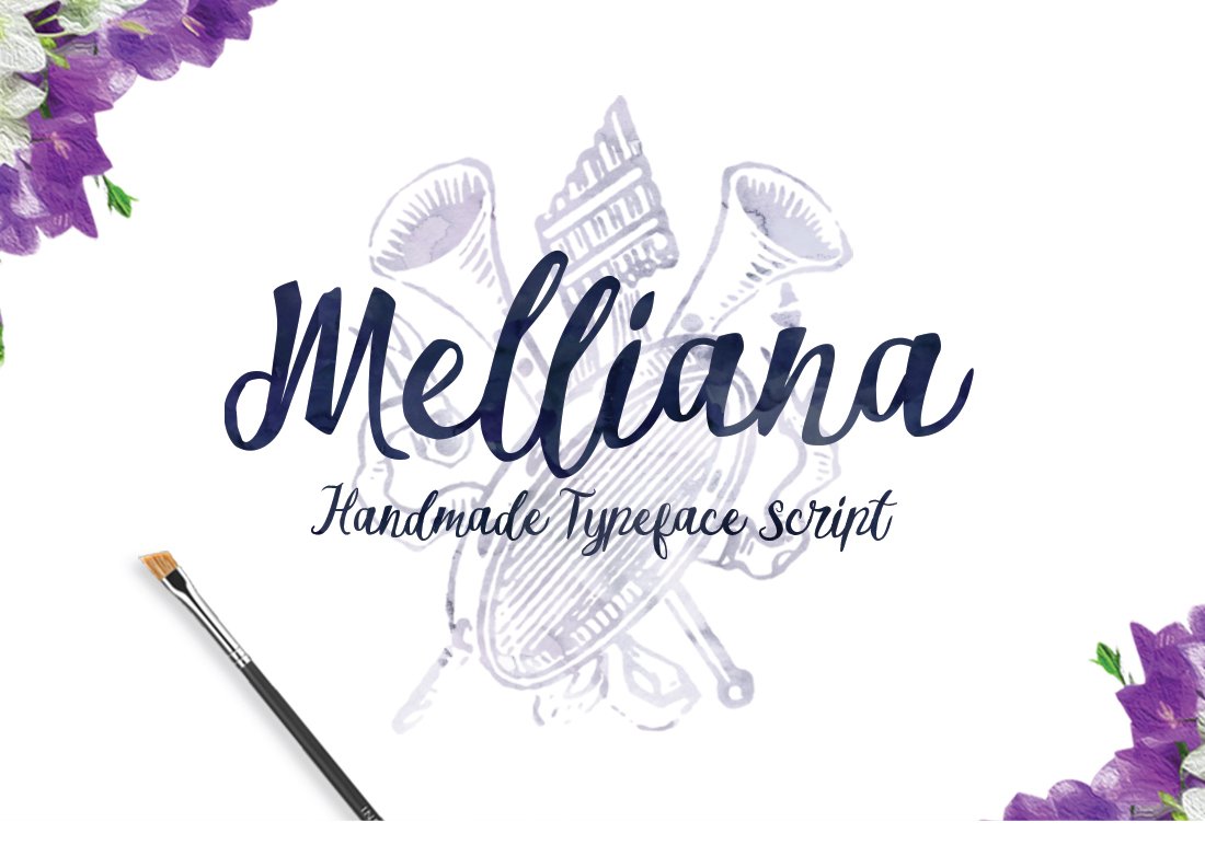 Скачайте бесплатно шрифт Melliana Script - изысканная каллиграфия