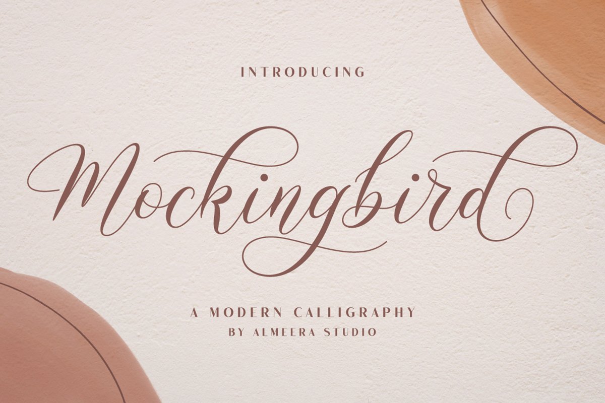 Скачайте бесплатно шрифт Mockingbird Script - продуманный рукописный стиль