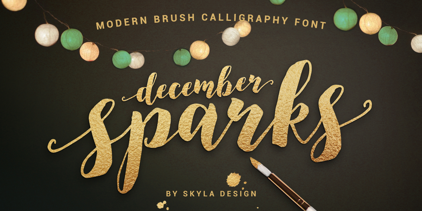 Download Modern Brush December Sparks Free - Stylish Script Font