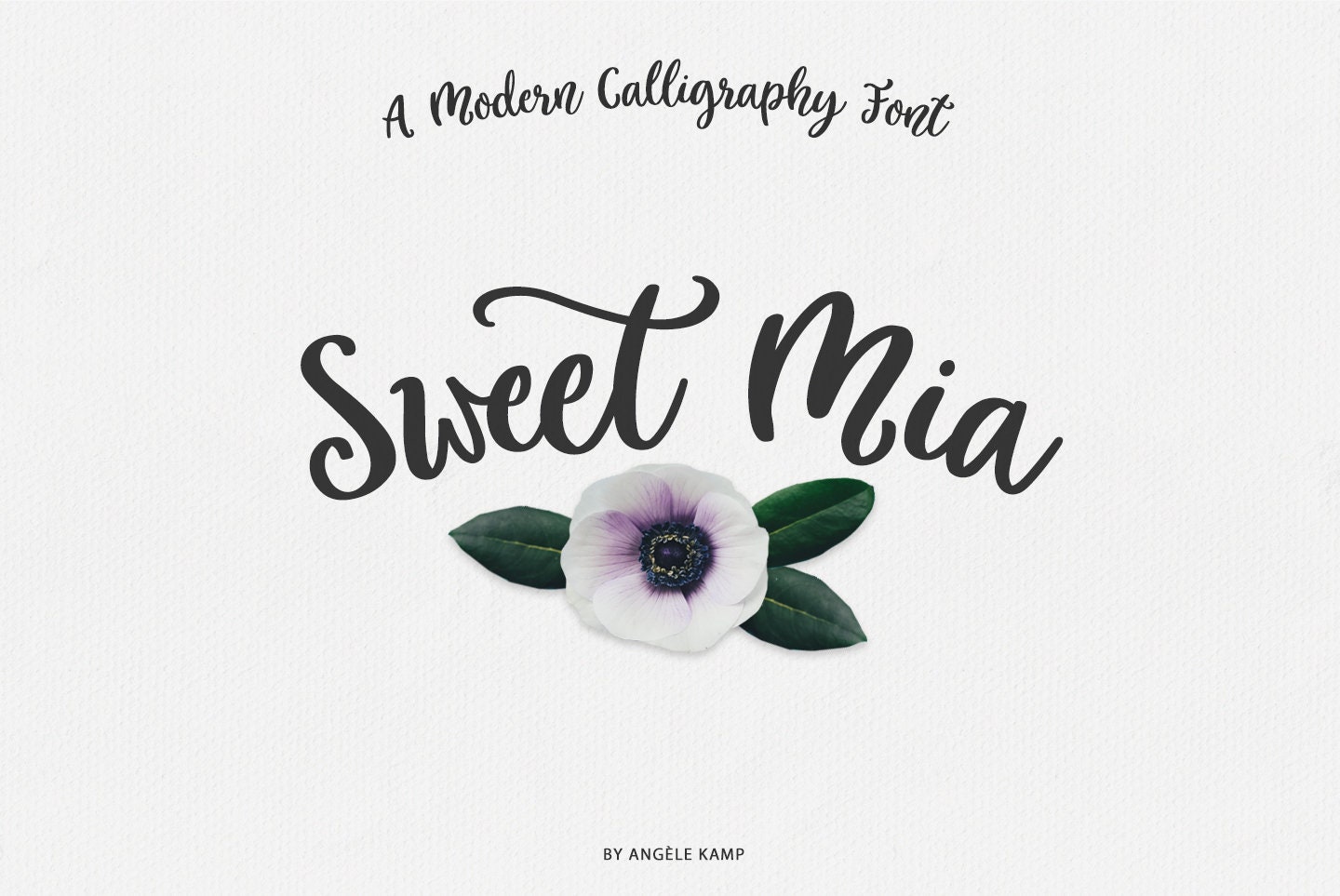 Скачайте бесплатно шрифт Modern calligraphy Sweet Mia - изысканное рукописное стилевое решение