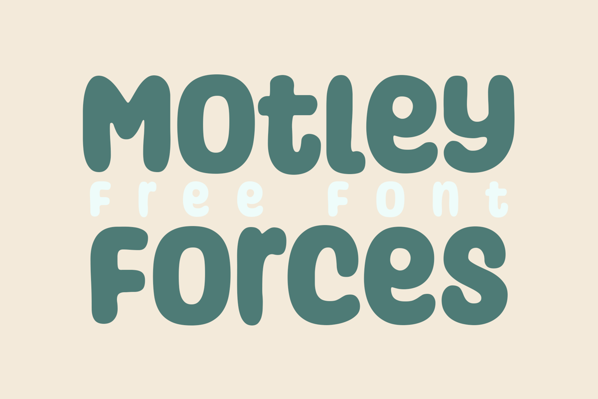 Kostenloser Download der Motley Forces Font - Dynamische Designs für Projekte