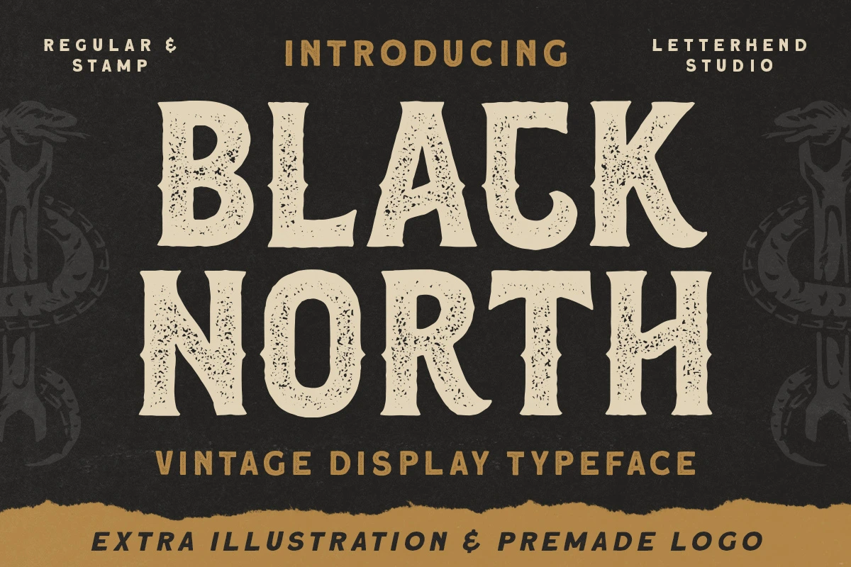 Kostenlose NORTH Display Typeface herunterladen - Perfekt für kreative Designs