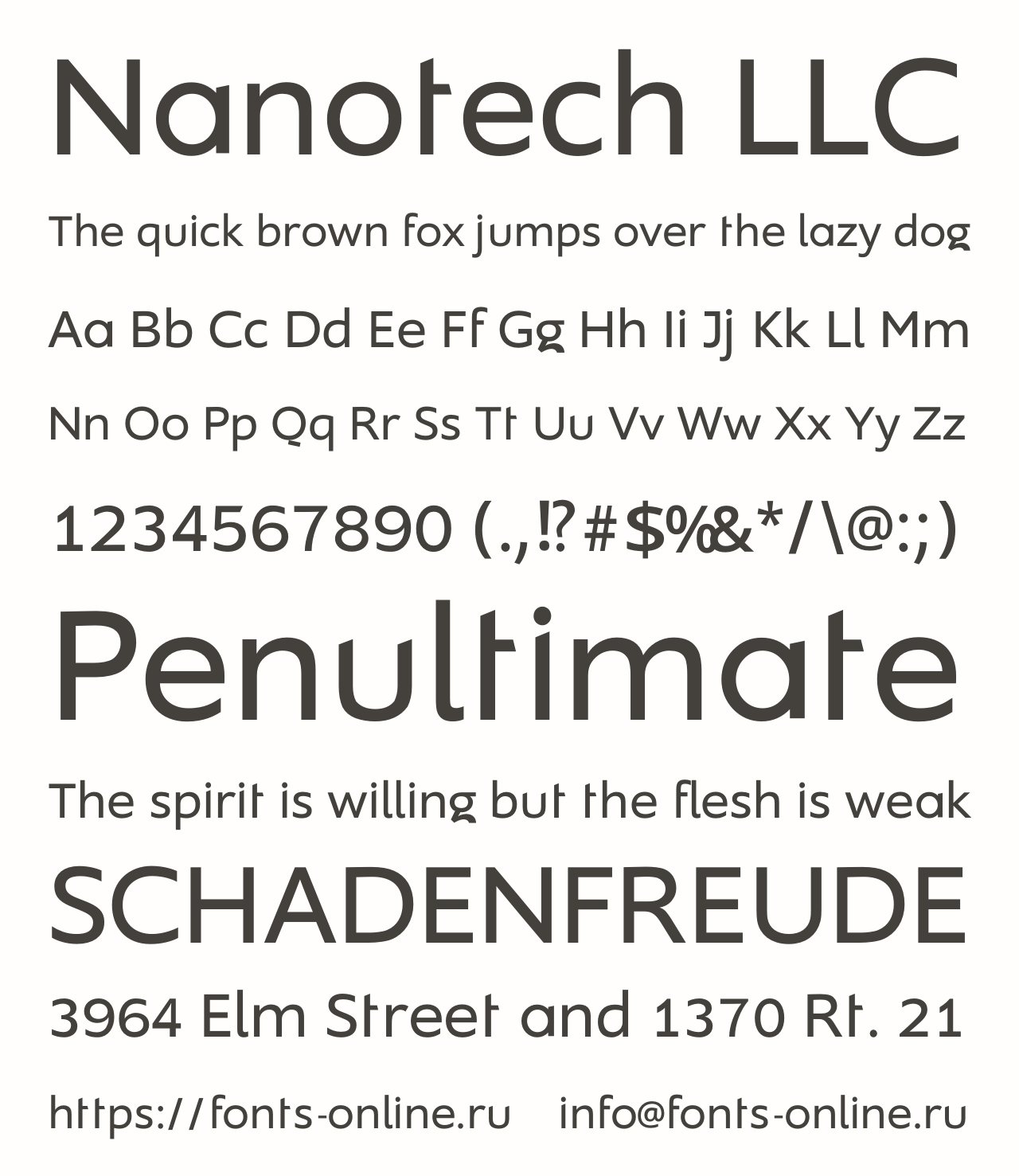 Скачайте бесплатно шрифт Nanotech LLC — стильный безсерифный шрифт