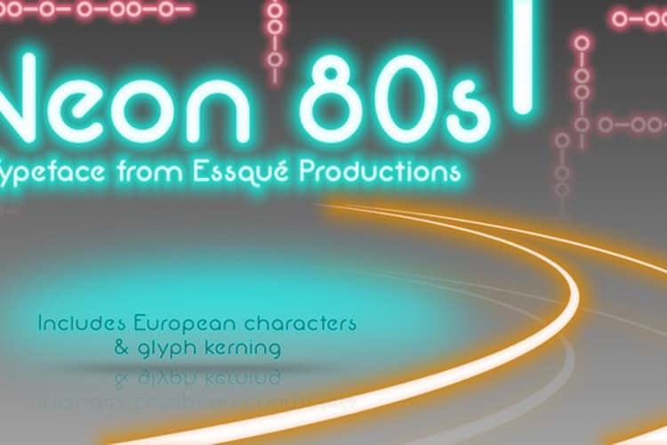 Скачайте бесплатно Neon 80s Font - яркий стиль ретро текста