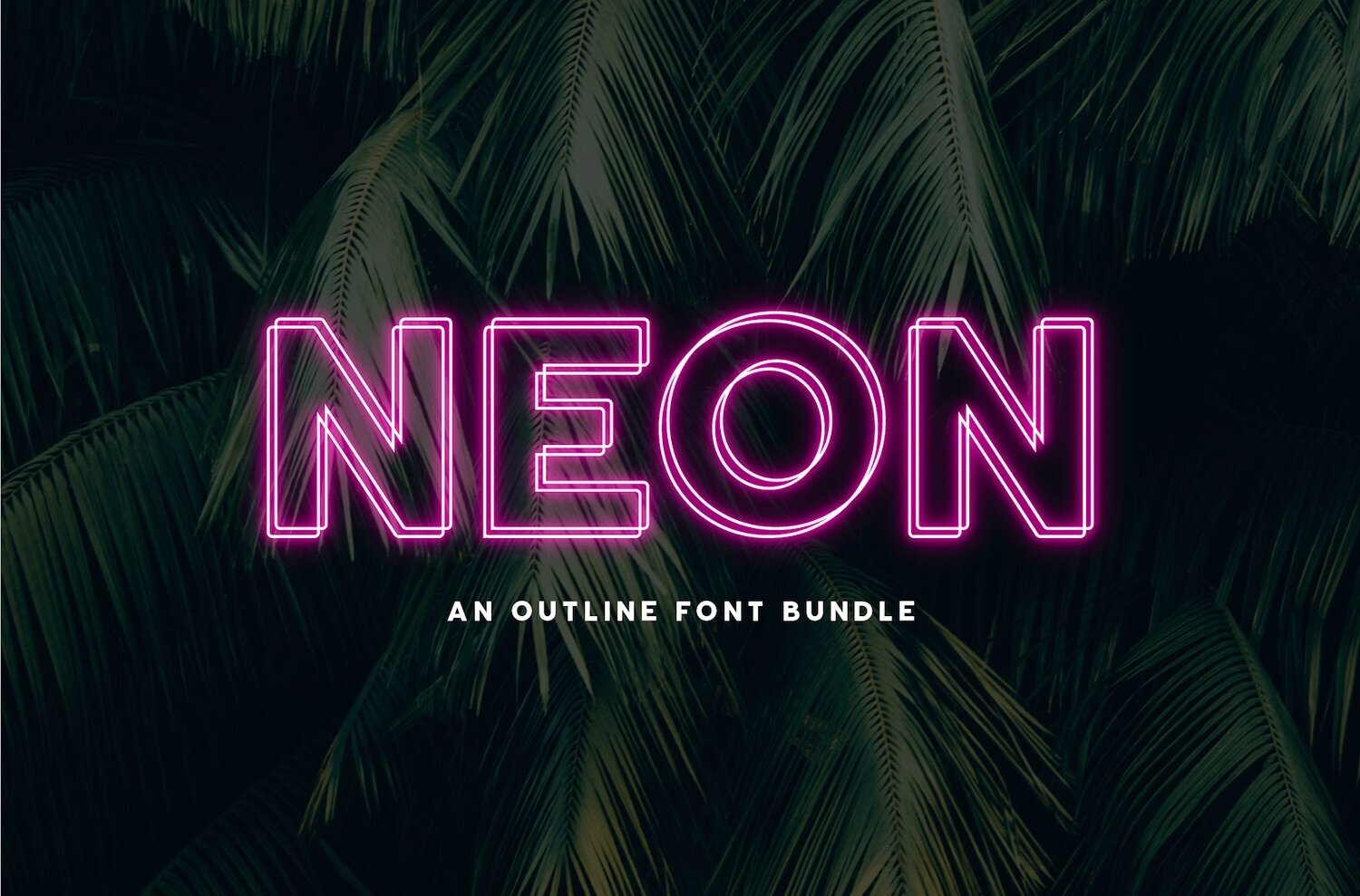 Free Neon Outlined Font Download - Vibrant Display Style