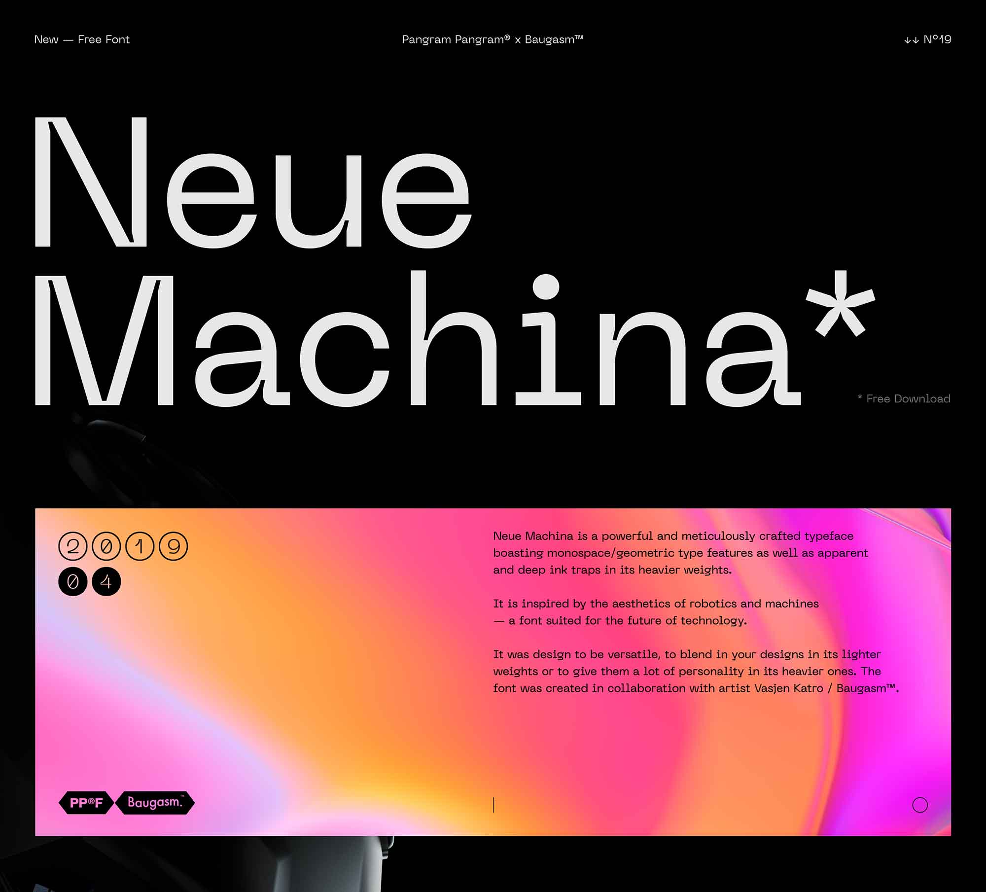 Download Neue Machina Font Free - Modern Geometric Style