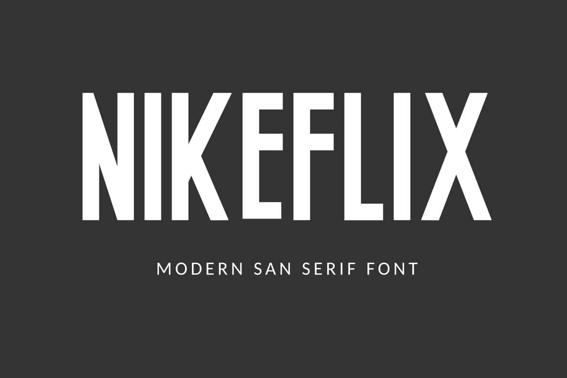 Laden Sie die Nikeflix Font kostenlos herunter - Sportlicher Stil für Designs