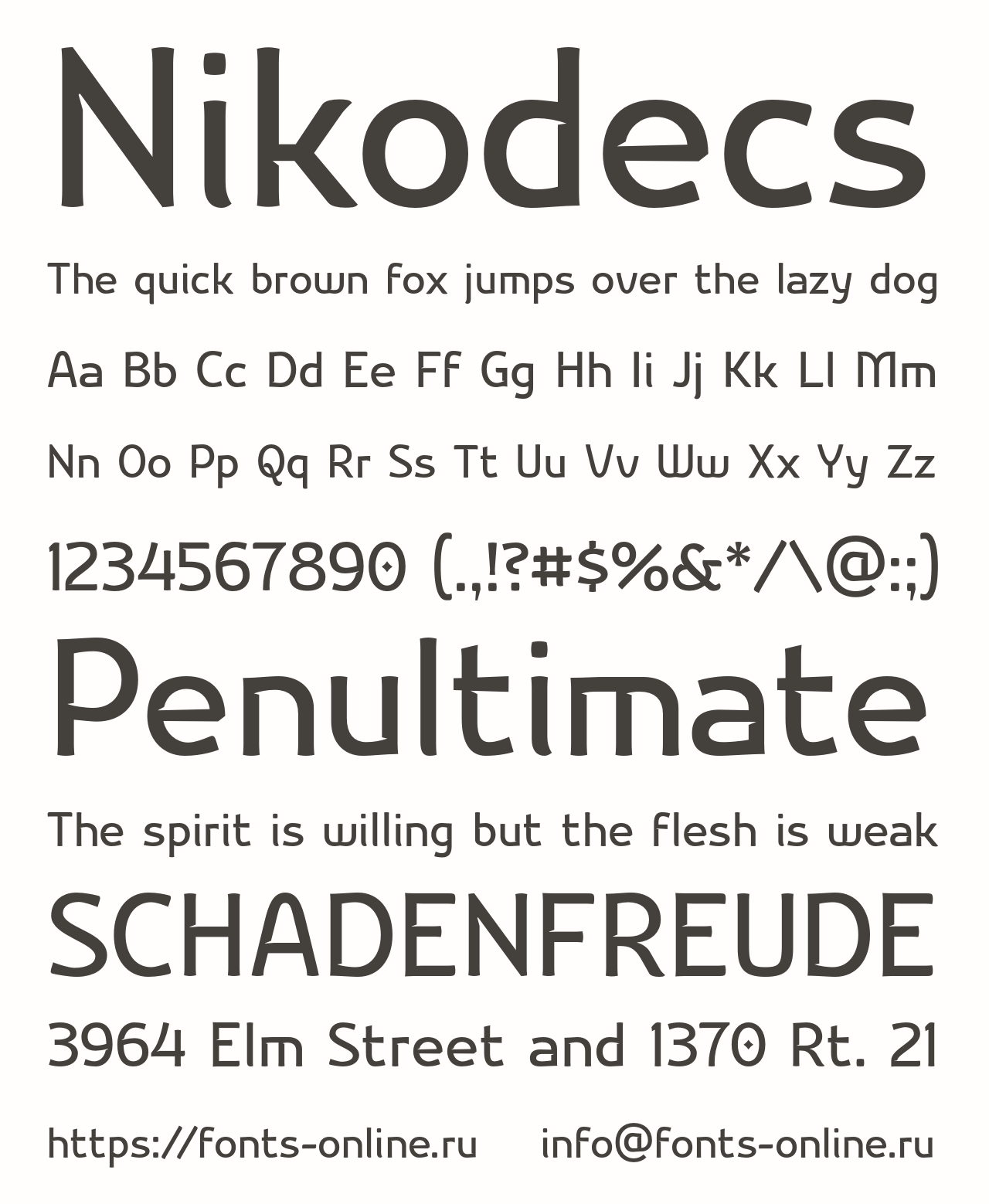 Entdecken Sie die Nikodecs Schriftart – Modern und Einzigartig