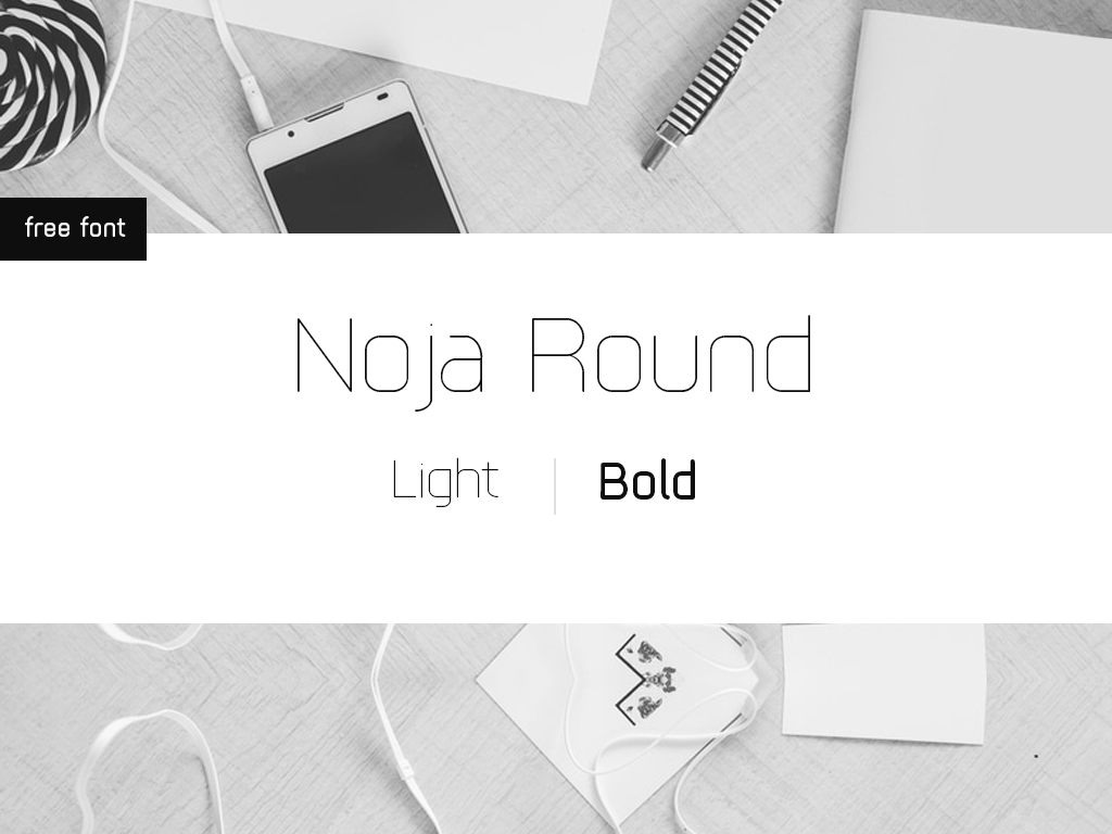 Laden Sie die Noja Round Schriftart kostenlos herunter - Stilvoll und Modern