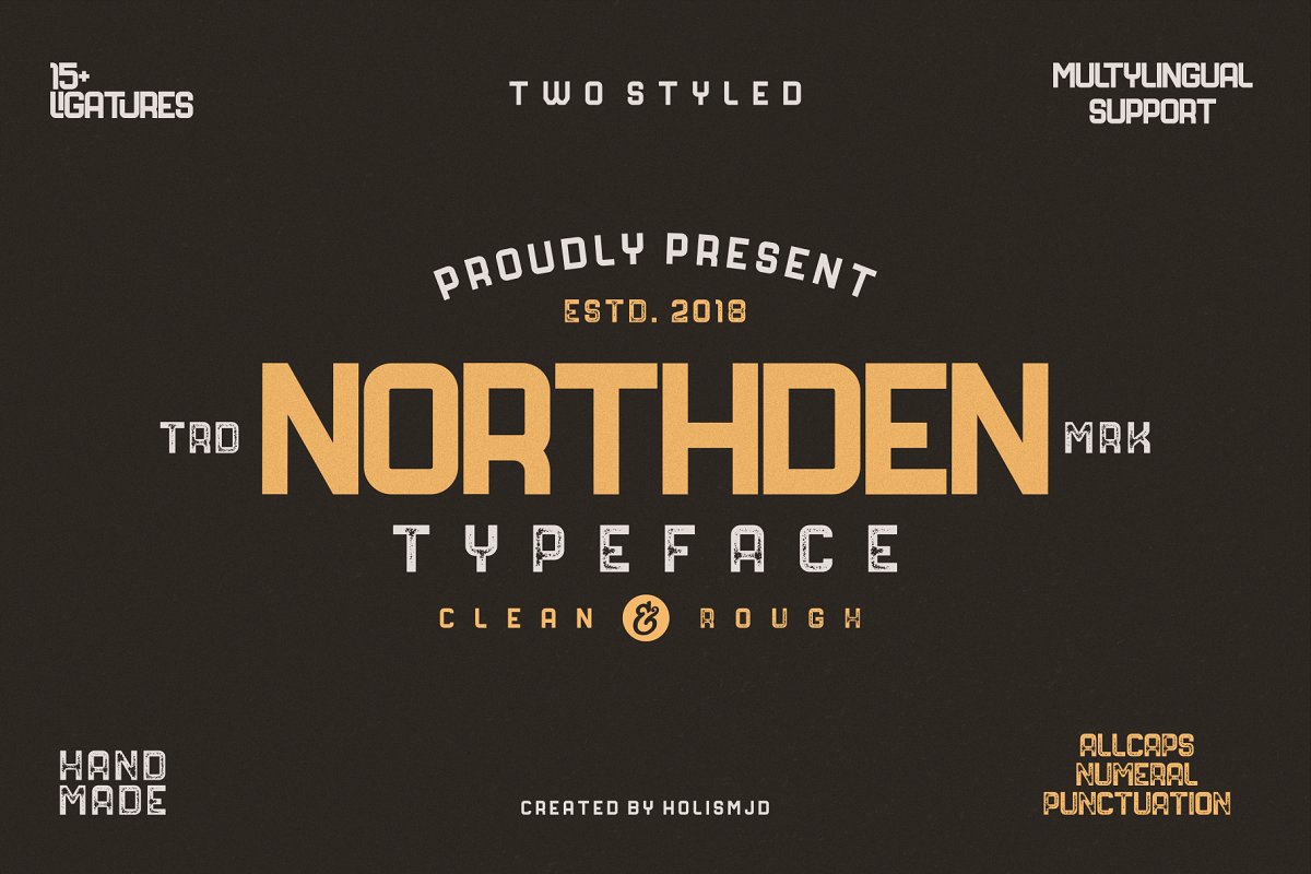 Laden Sie die Northden Schriftart kostenlos herunter - Stilvolle und moderne Typografie