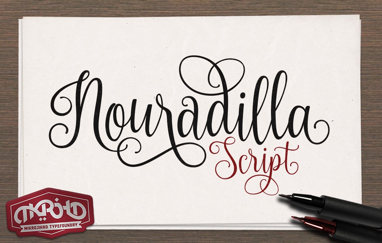 Kostenlos herunterladen: Nouradilla Script - Elegante Handgeschriebene Schriftart