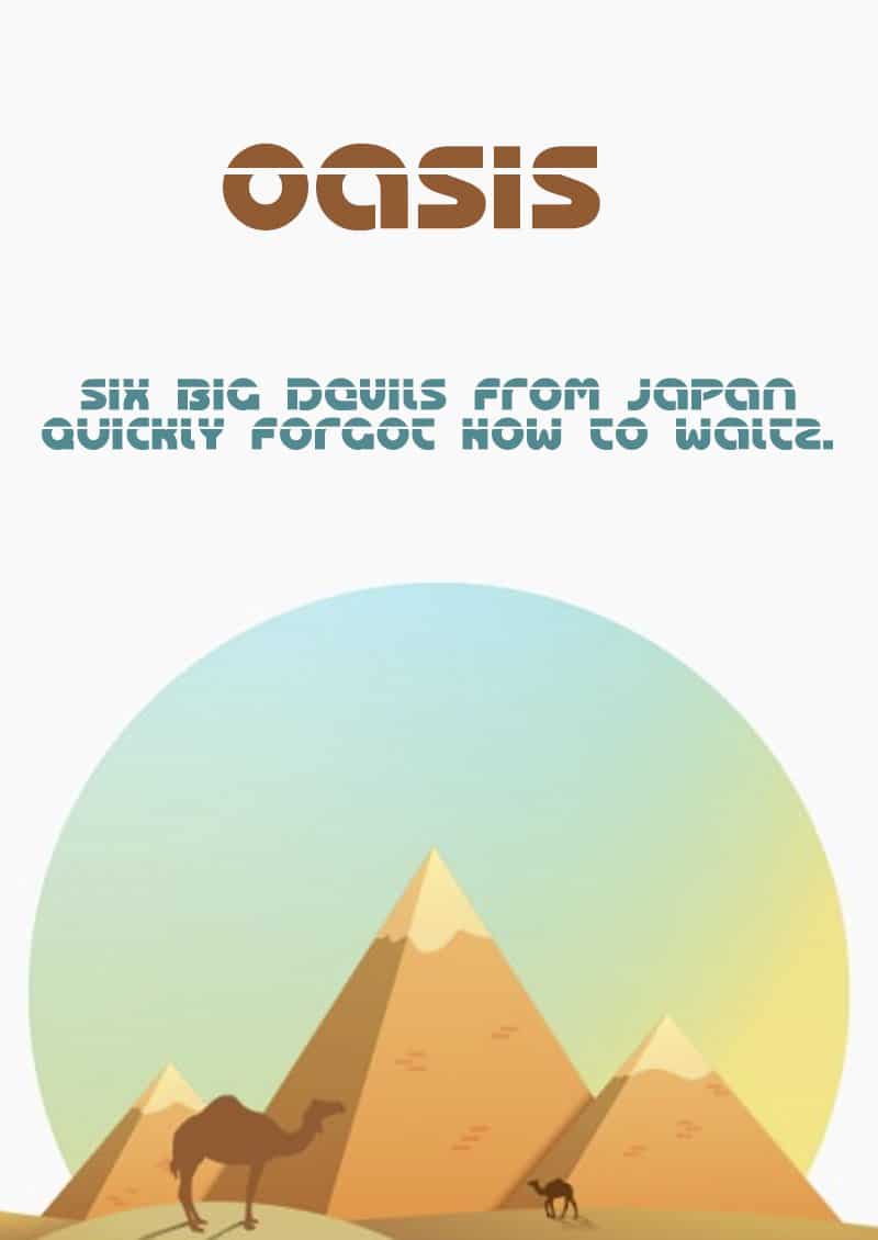 Laden Sie die Oasis Schriftart kostenlos herunter - Verspielt & Modern