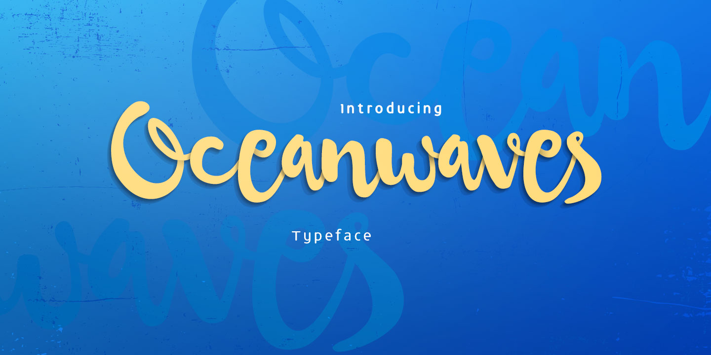 Скачайте Oceanwaves Typeface - шрифт для морской тематики