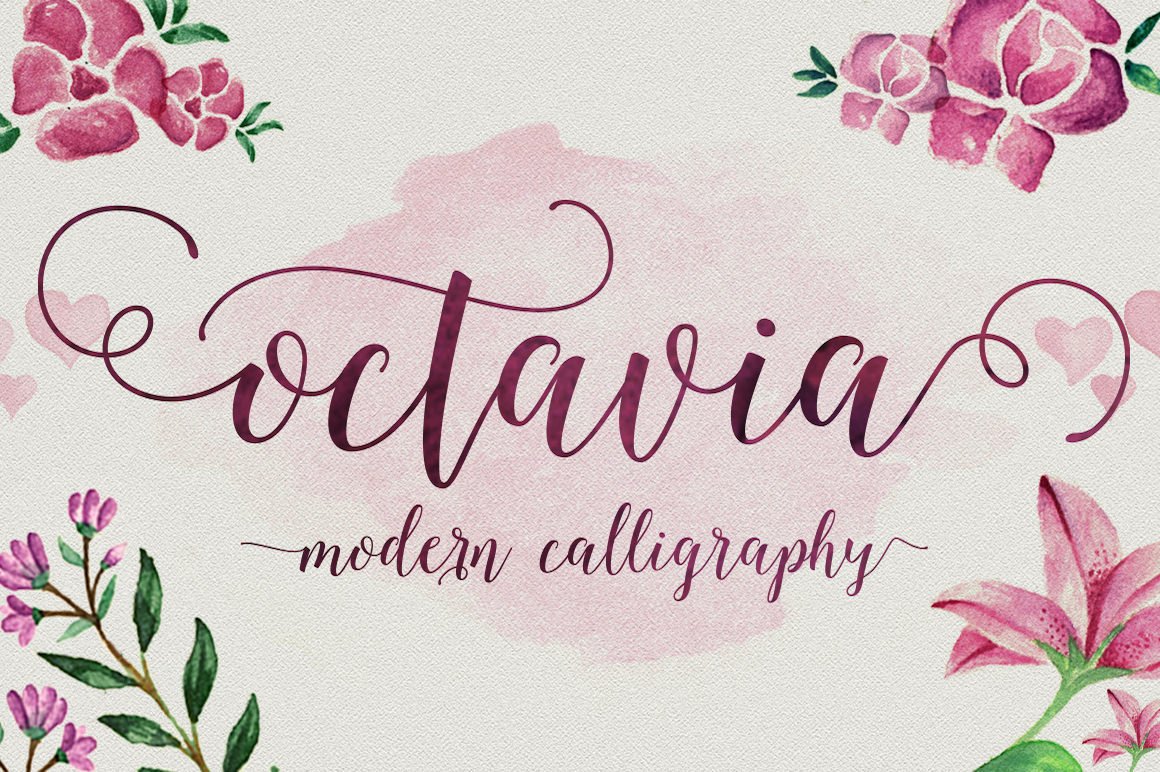 Téléchargez gratuitement Octavia Script - Écriture calligraphique moderne