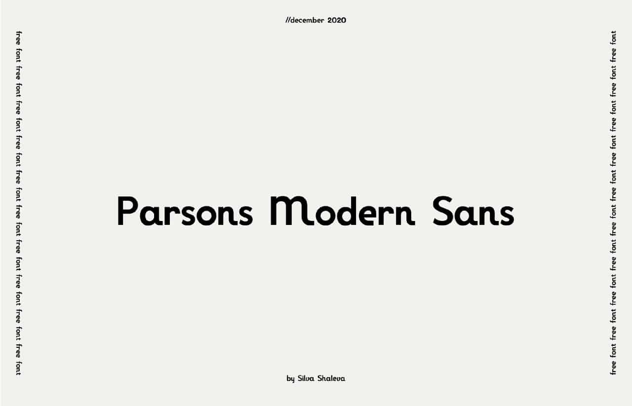 Laden Sie die Parsons Modern Sans kostenlos herunter - Moderne Schriftart für kreative Designs