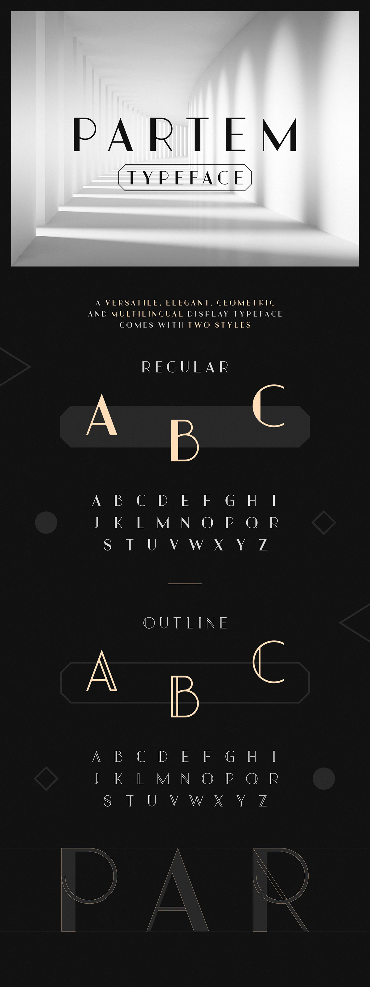 Laden Sie die Partem Typeface kostenlos herunter - Stilvolle Eleganz für kreative Designs