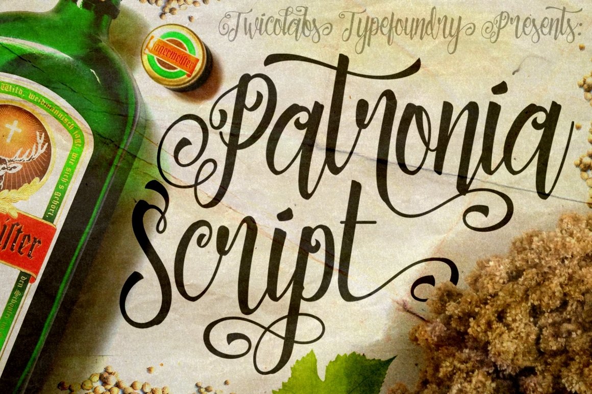 Laden Sie Patronia Script kostenlos herunter - Charmante Kalligrafie Schriftart