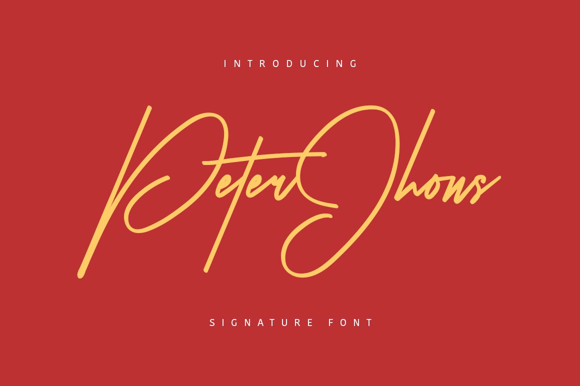 Download Peter Jhons Signature Font Free - Stylish Handwritten Typeface