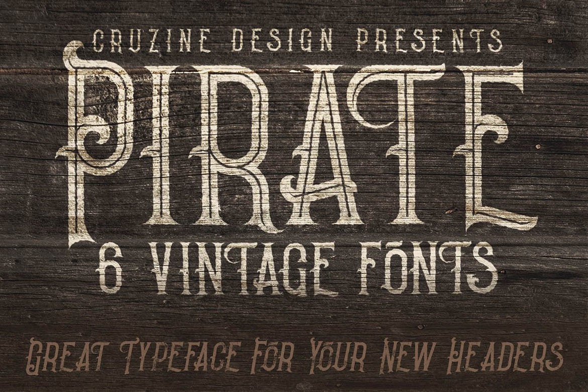 Скачайте бесплатно шрифт Pirate Vintage Style - стильный пиратский дизайн