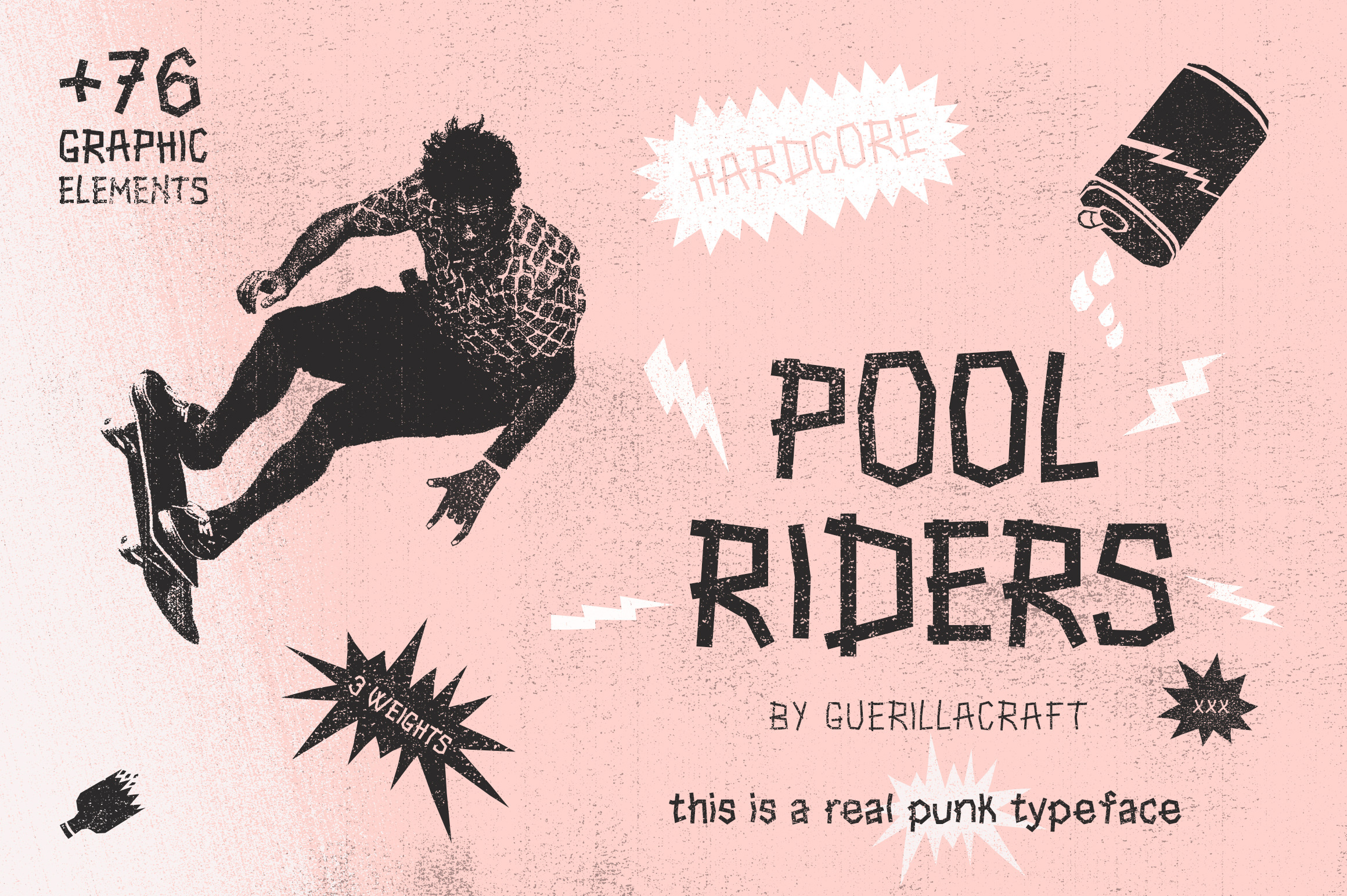 Download Pool Riders Typeface - Stylish Graphic Elements Free