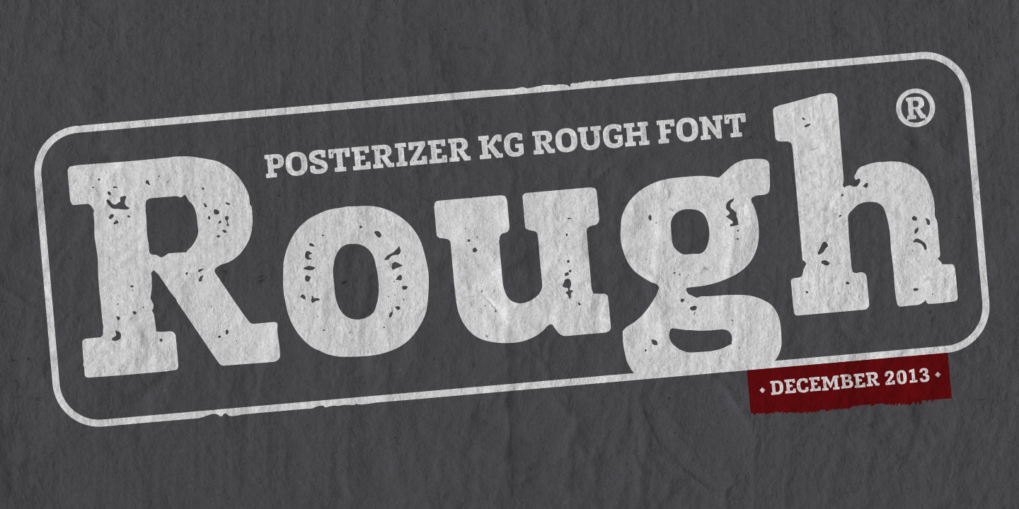 Laden Sie die Posterizer KG Rough kostenlos herunter - Einzigartige Comic-Schriftart