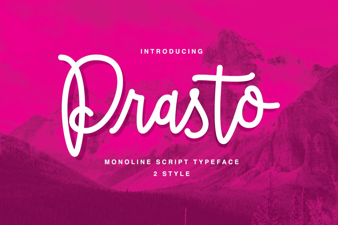 Download Prasto Monoline Script - Stylish Free Font