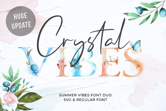 Download Crystal Vibes Font Free - Ethereal Decorative Style