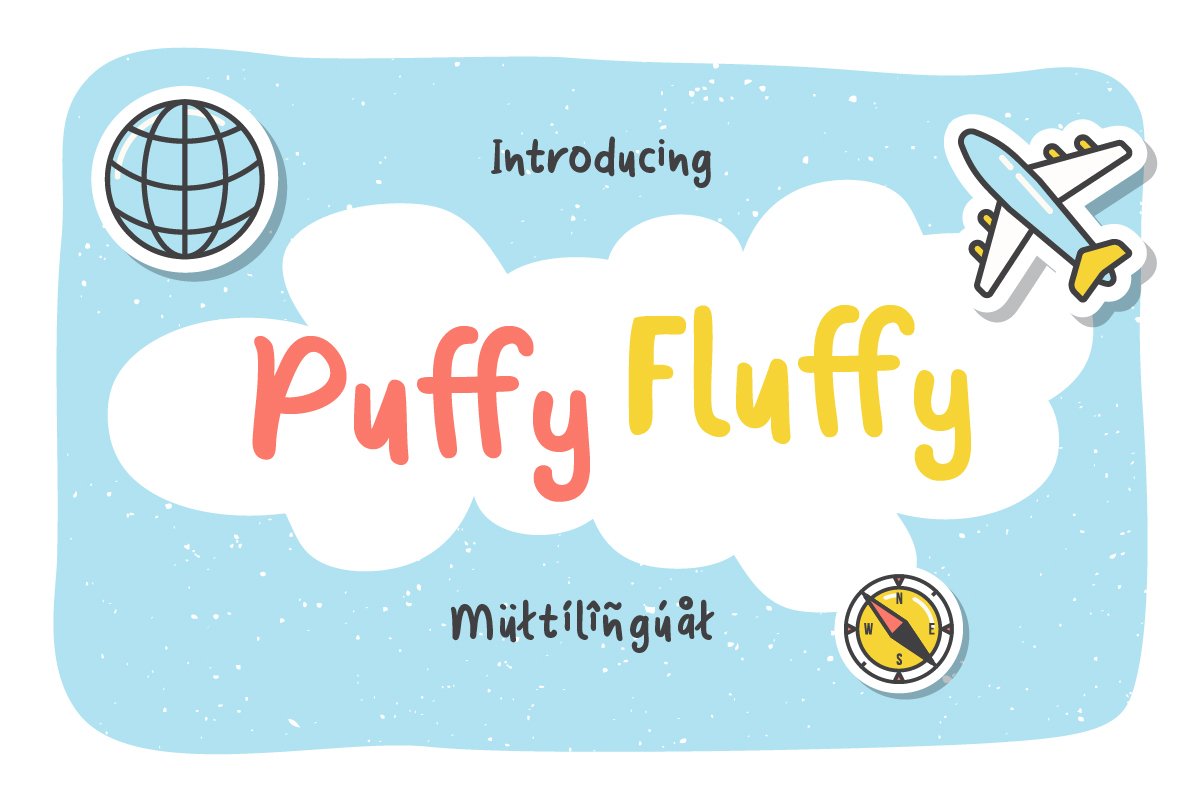 Laden Sie Puffy Fluffy kostenlos herunter - Verspielte Schriftart für Kreative