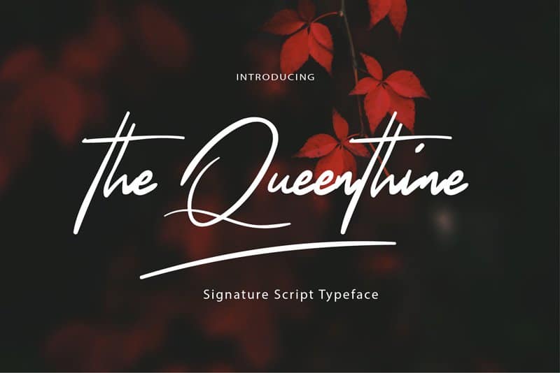 Download The Queenthine Font Free - Regal Display Style