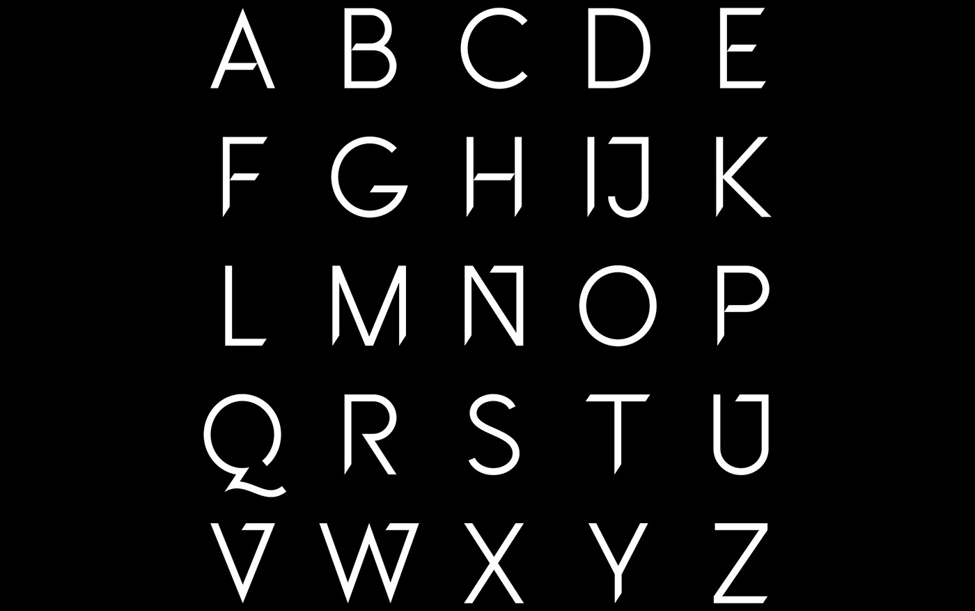 Download Qavo Font Free - Unique Geometric Typeface