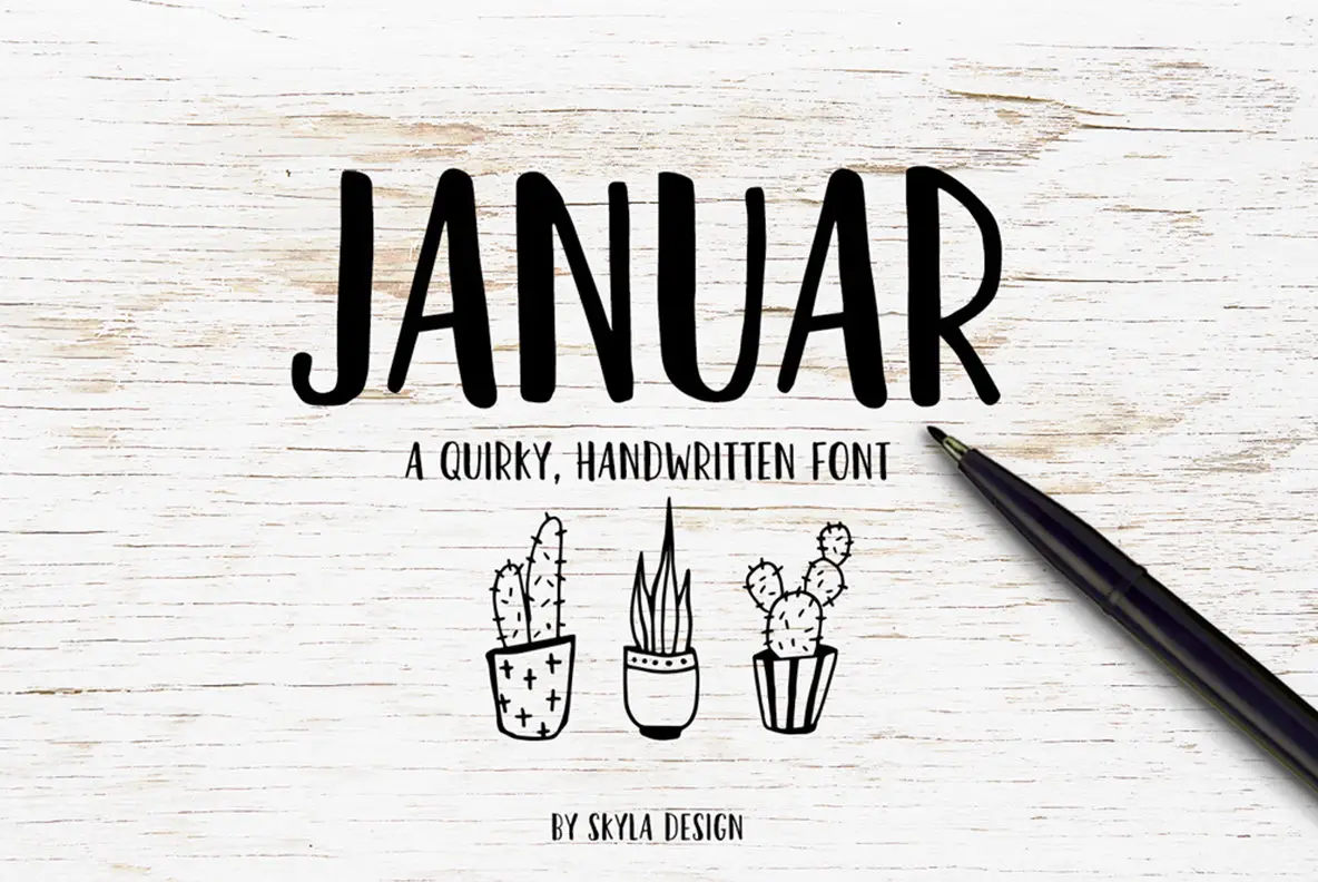 Скачайте шрифт Quirky Handwritten Januar - уникальный рукописный стиль бесплатно!