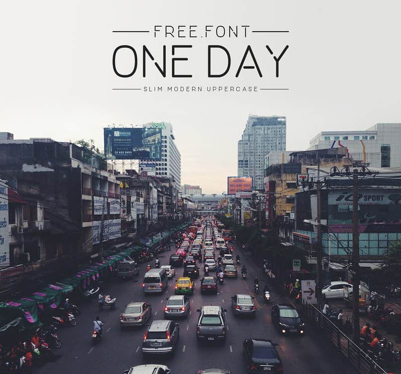 OneDay Font Free Download - A Unique, Modern Typeface