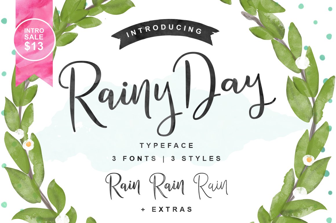 Rainy Day Typeface: Free Charming Handwritten Font