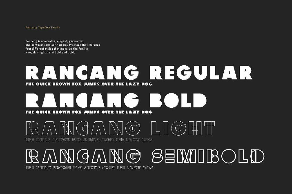 Kostenloser Download der Rancang Schriftart - Modern und Vielseitig