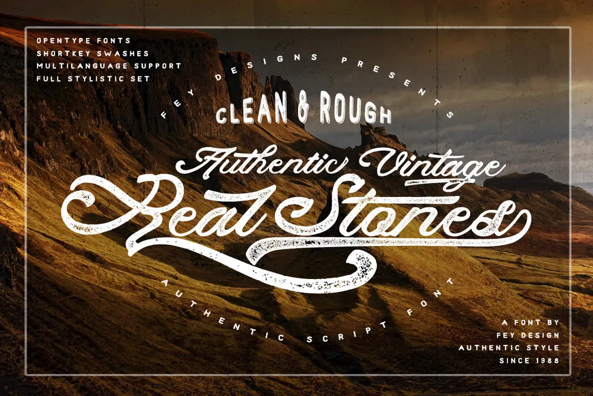 Download Real Stones Font Free - Unique Clean & Rough Style