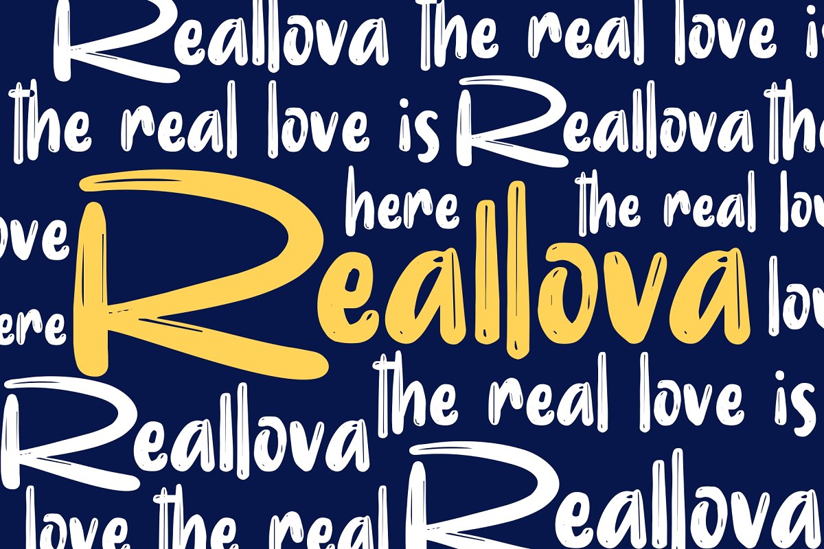 Laden Sie die Reallova Schriftart kostenlos herunter - Modern & Kreativ