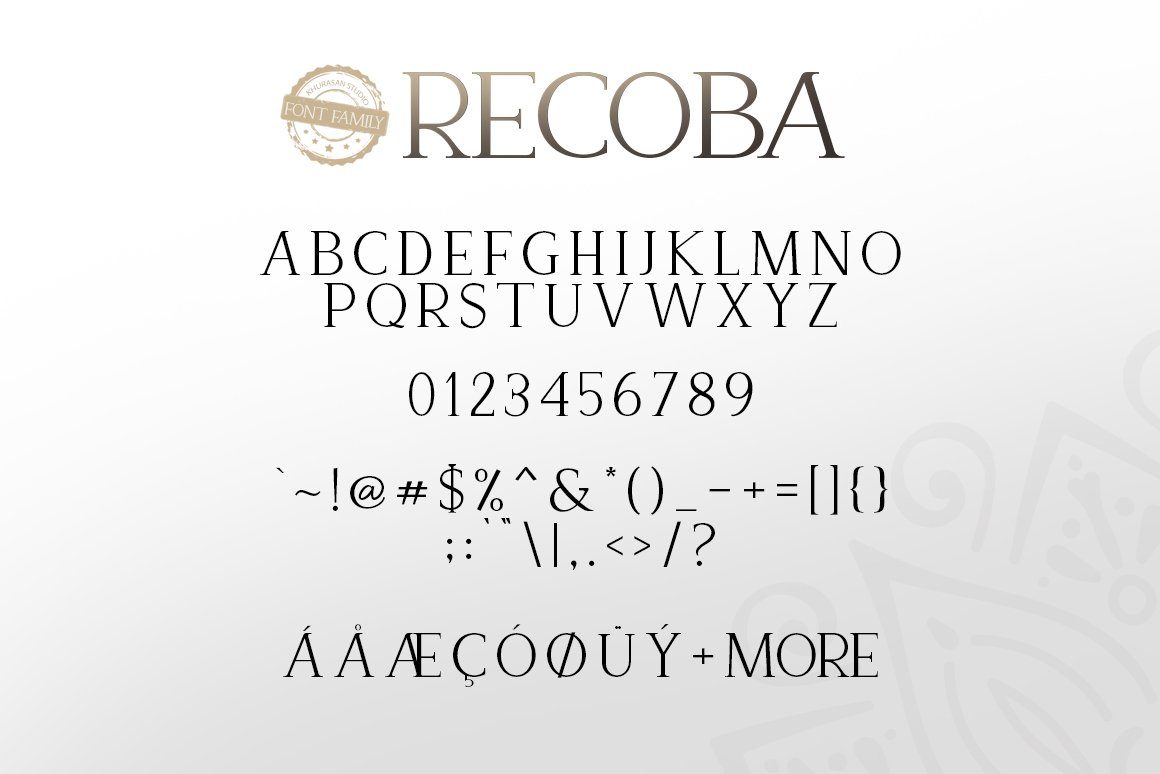 Download Recoba Font Free - Stylish & Versatile Typeface